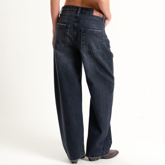 Tensione in-Jeans SIA wide leg - denim nero