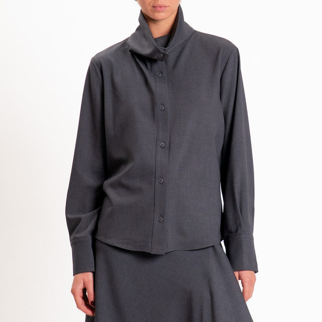 Tensione in-Camicia collo montato - antracite