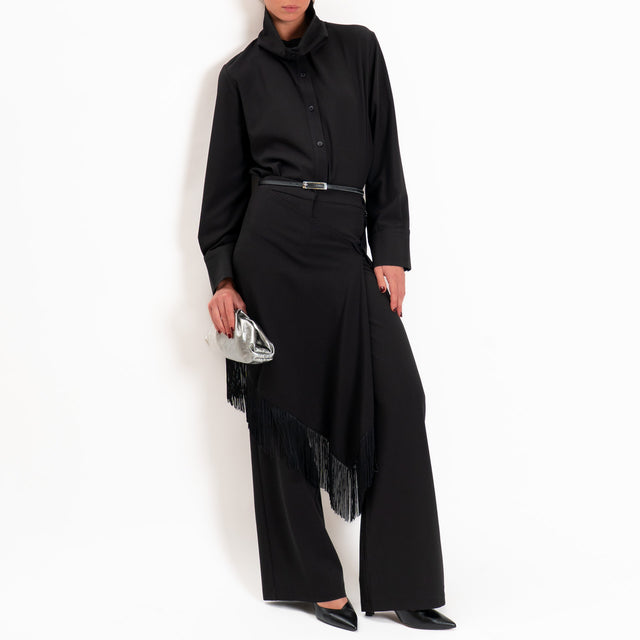 Tensione in-Camicia collo montato - nero