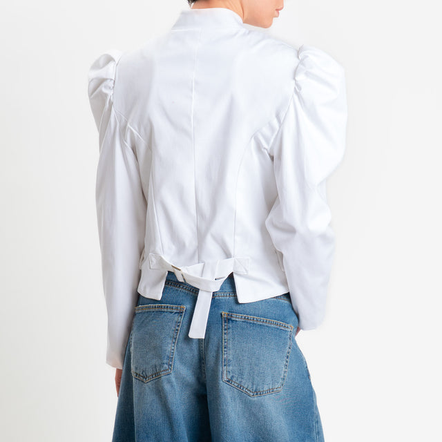 Tensione in-Giacca manica a sbuffo - bianco