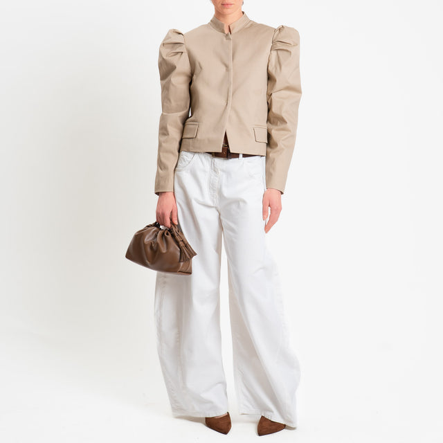Tensione in-Giacca manica a sbuffo - beige