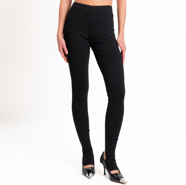 Tensione in-Leggings cut out punto milano - nero