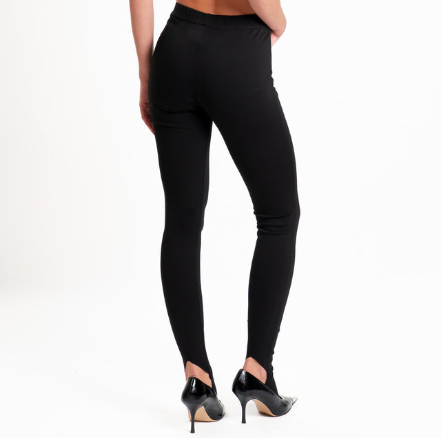 Tensione in-Leggings cut out punto milano - nero