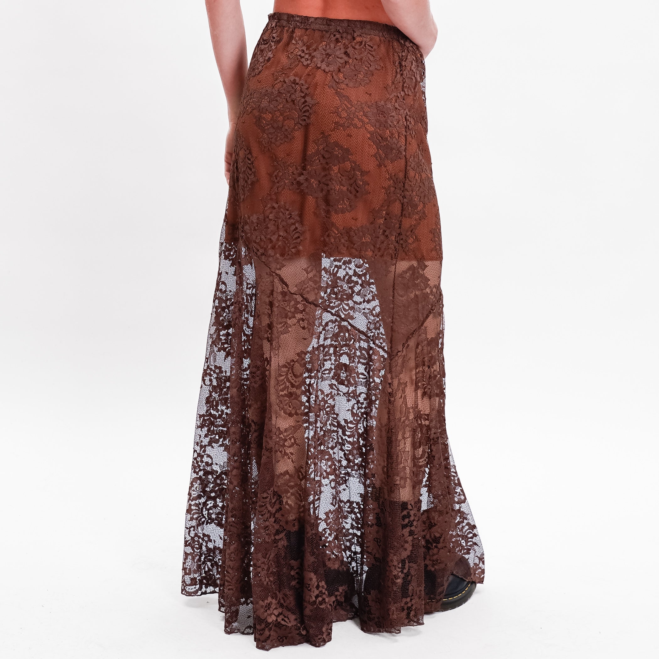 Lace elastic skirt deals