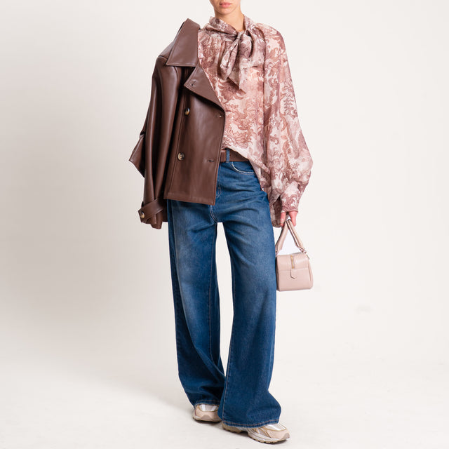 Tensione in-Blusa tessuto lyocell fibra naturale - sand/mauve