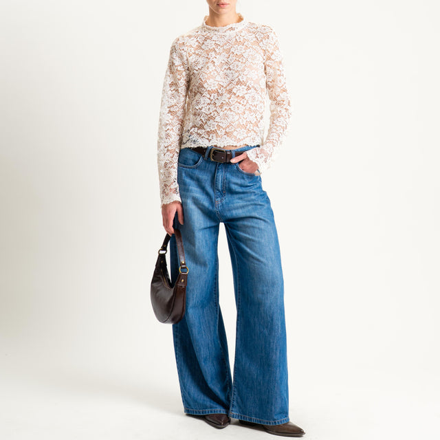 Tensione in-Blusa in pizzo - burro