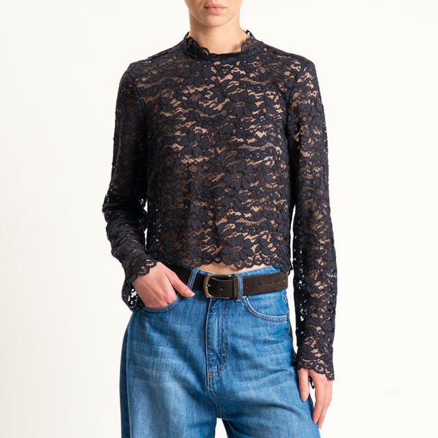 Tensione in-Blusa in pizzo - nero