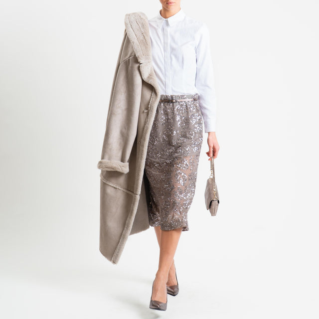 Tensione in-Gonna tulle con paillettes - grigio