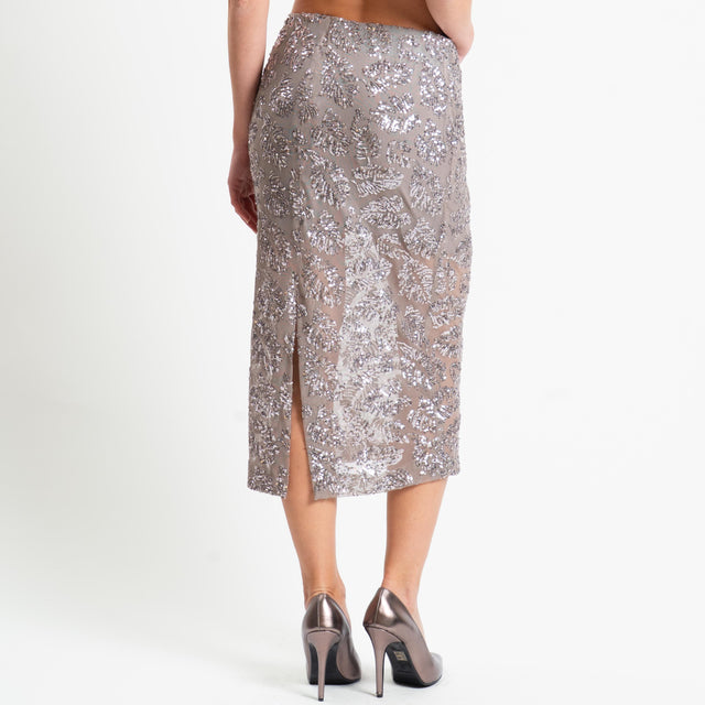 Tensione in-Gonna tulle con paillettes - grigio