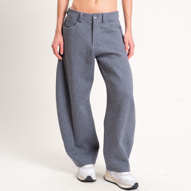 Tensione in-Pantalone baloon punto milano - grigio