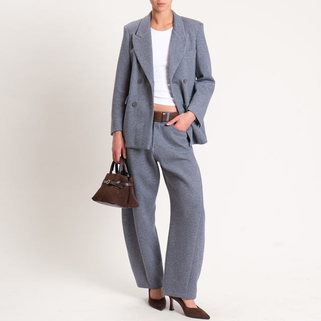 Tensione in-Pantalone baloon punto milano - grigio