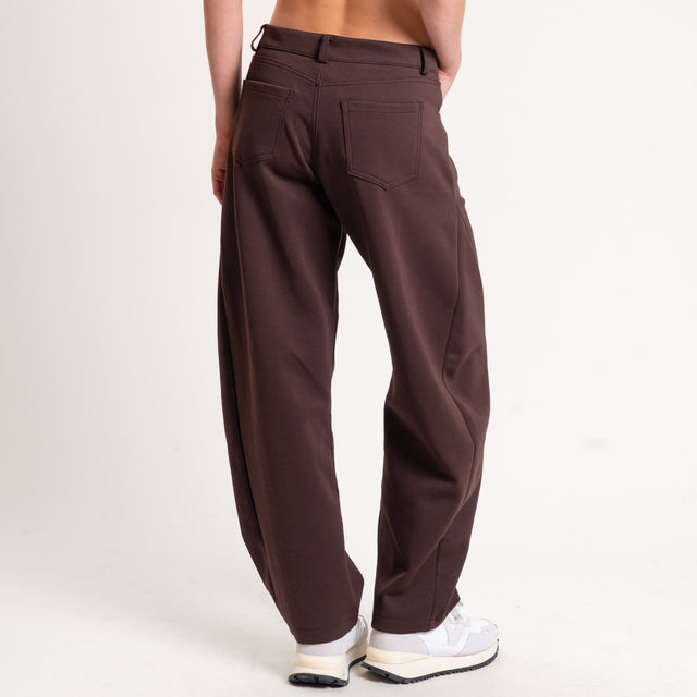 Tensione in-Pantalone baloon punto milano - moro