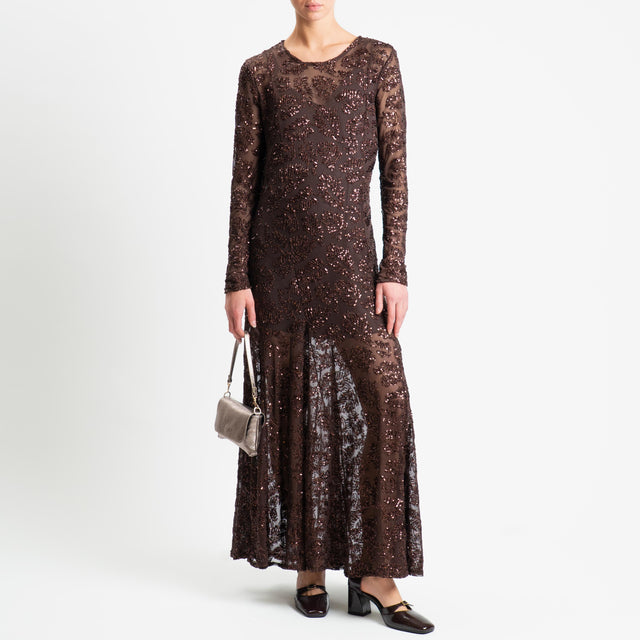 Tensione in-Abito con paillettes - moro