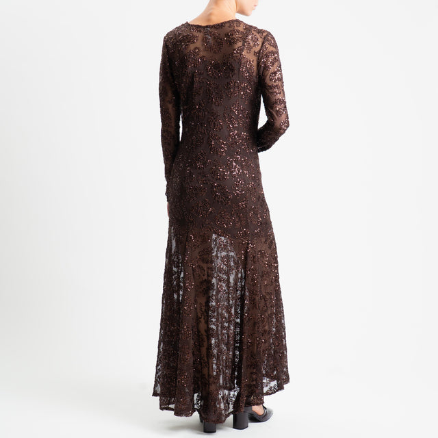 Tensione in-Abito con paillettes - moro