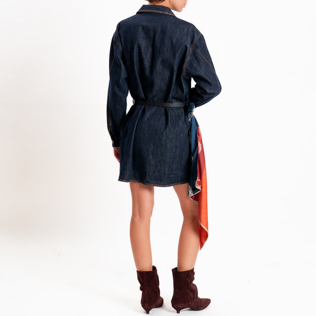 Tensione in-Abito jeans con foulard - denim scuro
