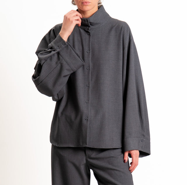 Tensione in-Camicia over tessuto elasticizzato - antracite