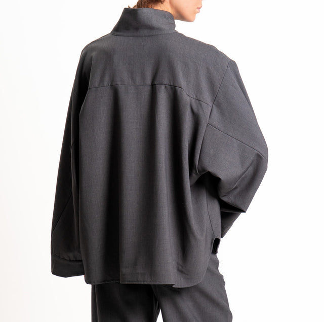 Tensione in-Camicia over tessuto elasticizzato - antracite
