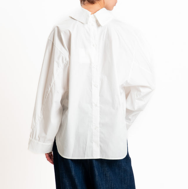 Tensione in-Camicia over bottoni dietro - latte