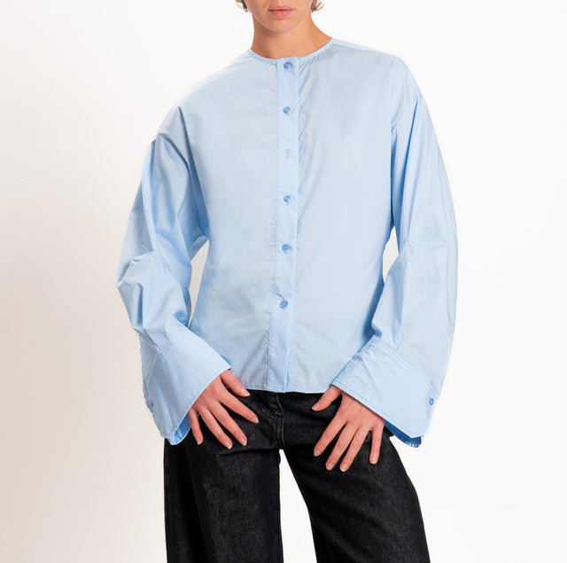 Tensione in-Camicia collo coreana - cielo