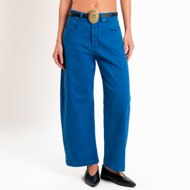 Tensione in-Pantalone cropped con cintura - royal