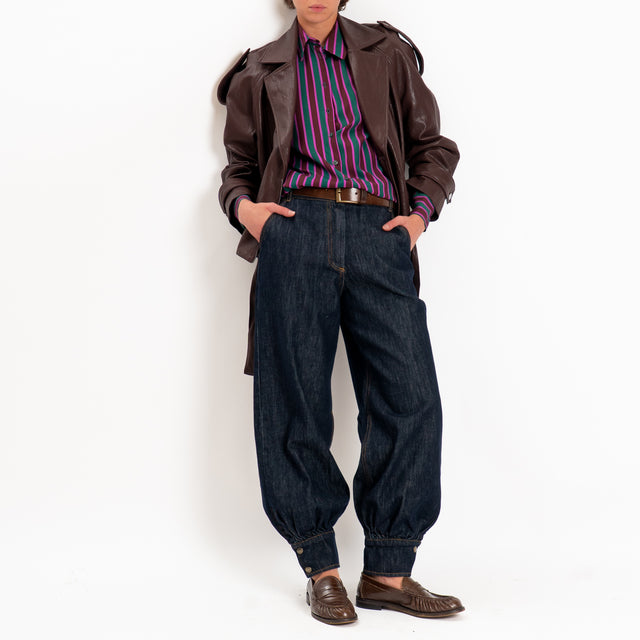 Tensione in-Jeans jogger tasche francesi - denim scuro