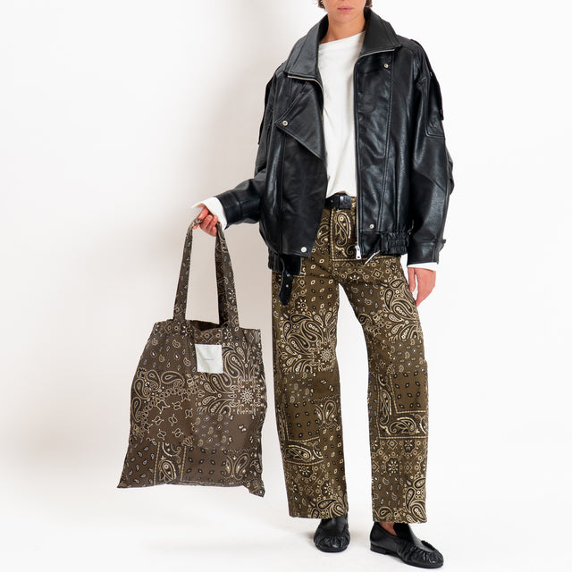 Tensione in-Pantalone 5 tasche fantasia bandana - militare/sand/nero