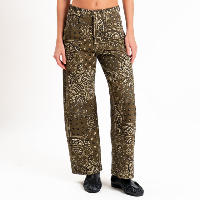 Tensione in-Pantalone 5 tasche fantasia bandana - militare/sand/nero
