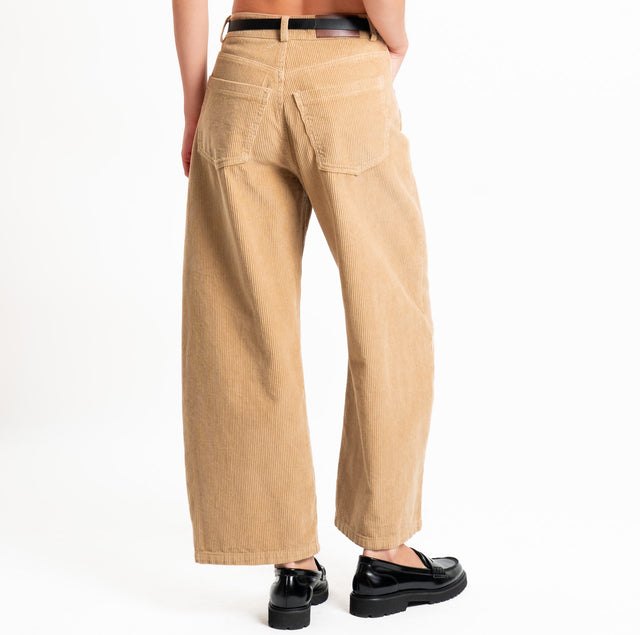 Tensione in-Pantalone velluto cinque tasche - cammello