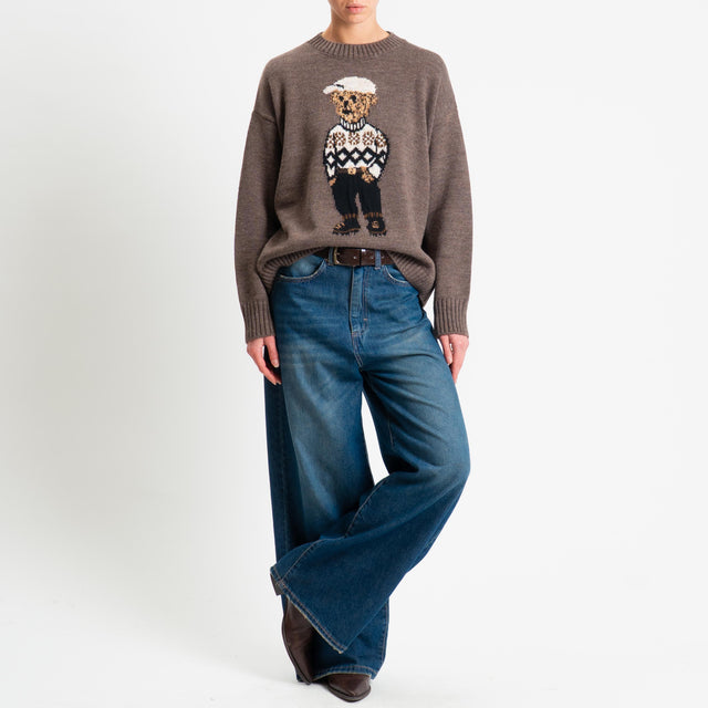 Tensione in-Maglia orsetto misto alpaca - taupe