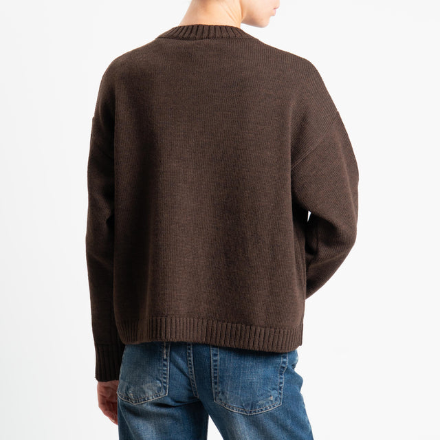 Tensione in-Maglia snoopy misto alpaca - moro