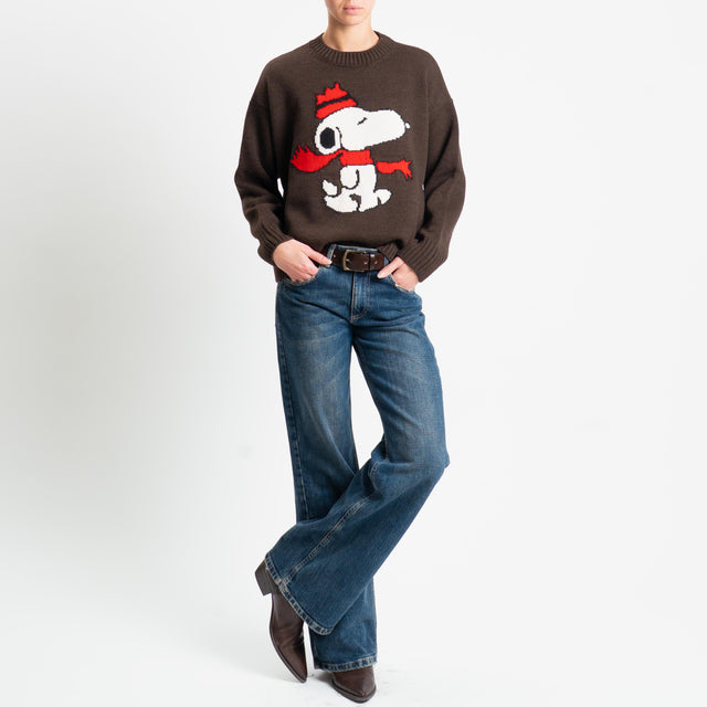 Tensione in-Maglia snoopy misto alpaca - moro