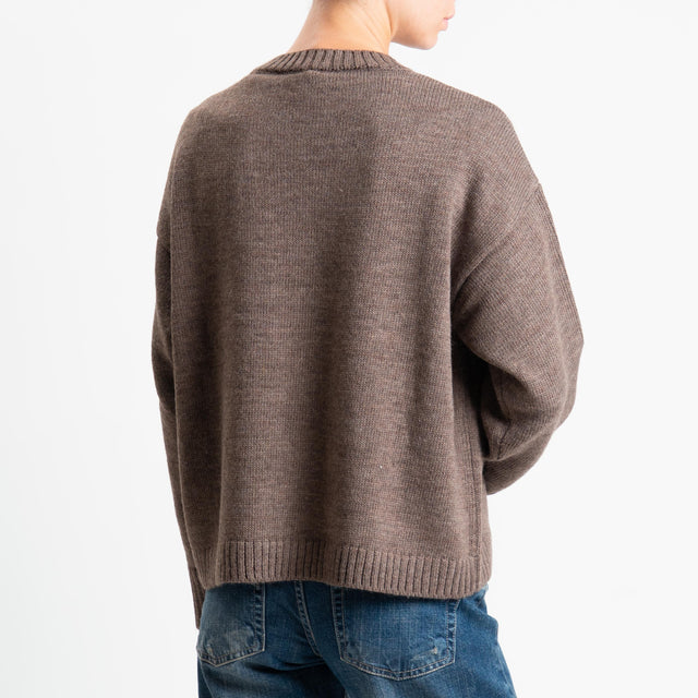 Tensione in-Maglia snoopy misto alpaca - tortora