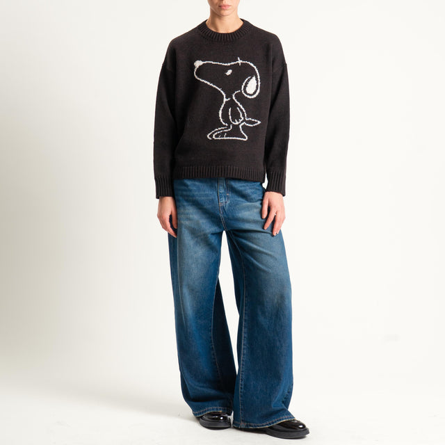 Tensione in-Maglia snoopy misto alpaca - brown
