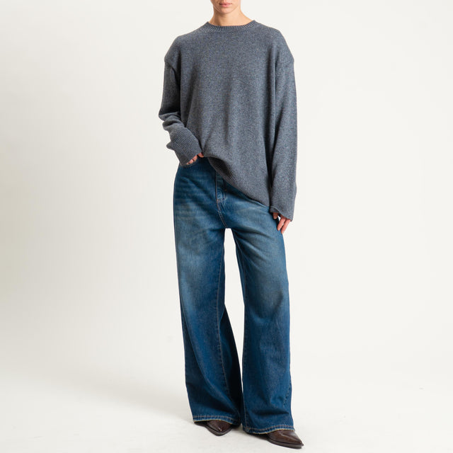 Tensione in-Maglia girocollo con spalline - medium grey
