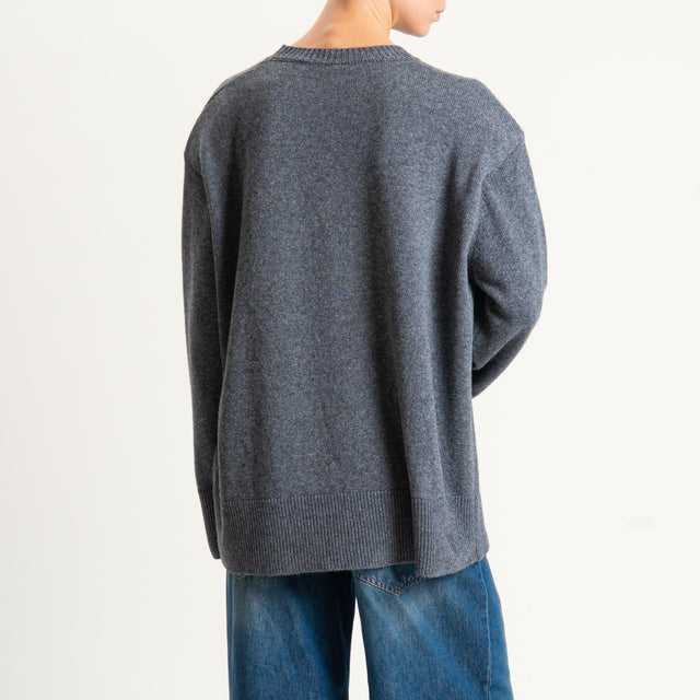 Tensione in-Maglia girocollo con spalline - medium grey