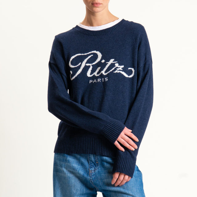 Tensione in-Maglia "RITZ PARIS" misto cashmere - blu