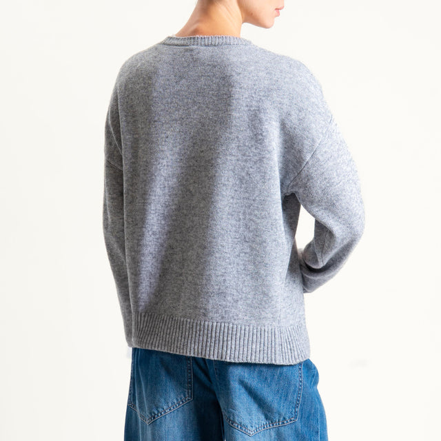 Tensione in-Maglia "RITZ PARIS" misto cashmere - charcoal