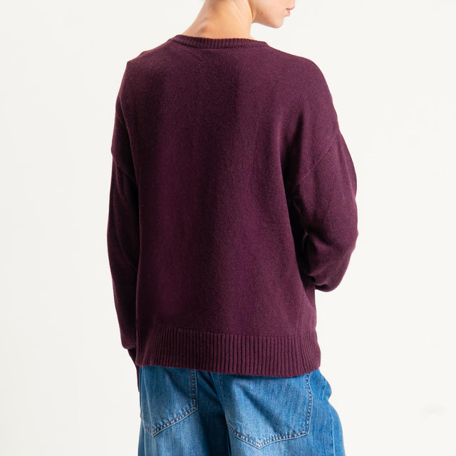 Tensione in-Maglia "RITZ PARIS" misto cashmere - burgundy