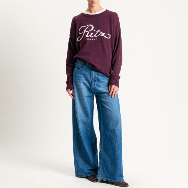 Tensione in-Maglia "RITZ PARIS" misto cashmere - burgundy