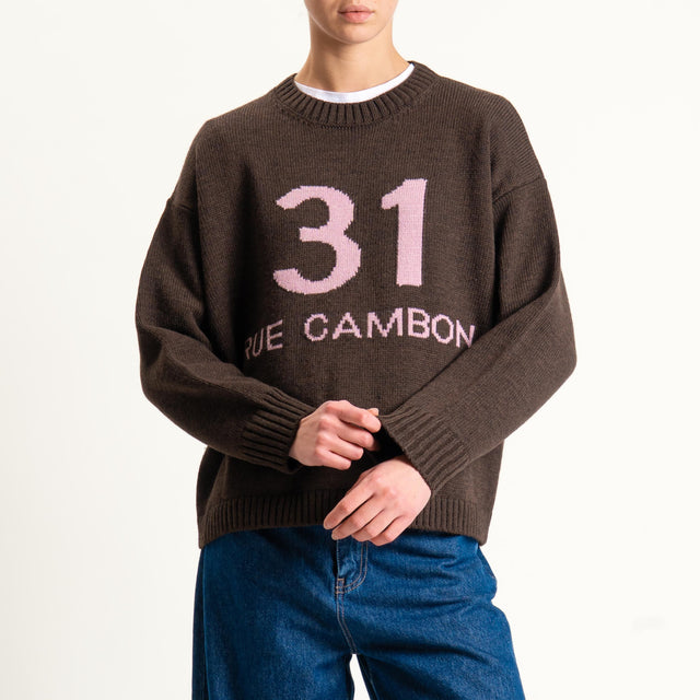 Tensione in-Maglia n31 misto alpaca - brown/pink