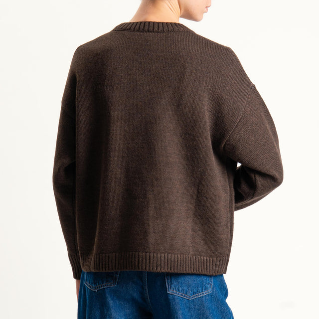 Tensione in-Maglia n31 misto alpaca - brown/pink