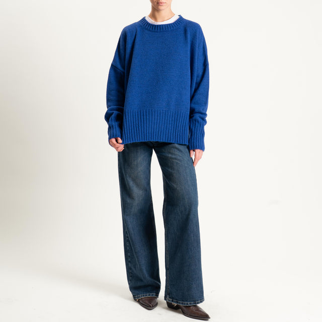 Tensione in-Maglia girocollo misto lana - electric blu