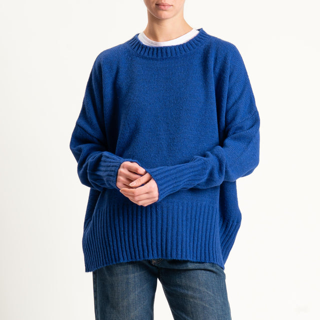 Tensione in-Maglia girocollo misto lana - electric blu