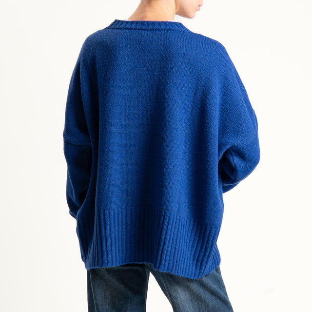 Tensione in-Maglia girocollo misto lana - electric blu