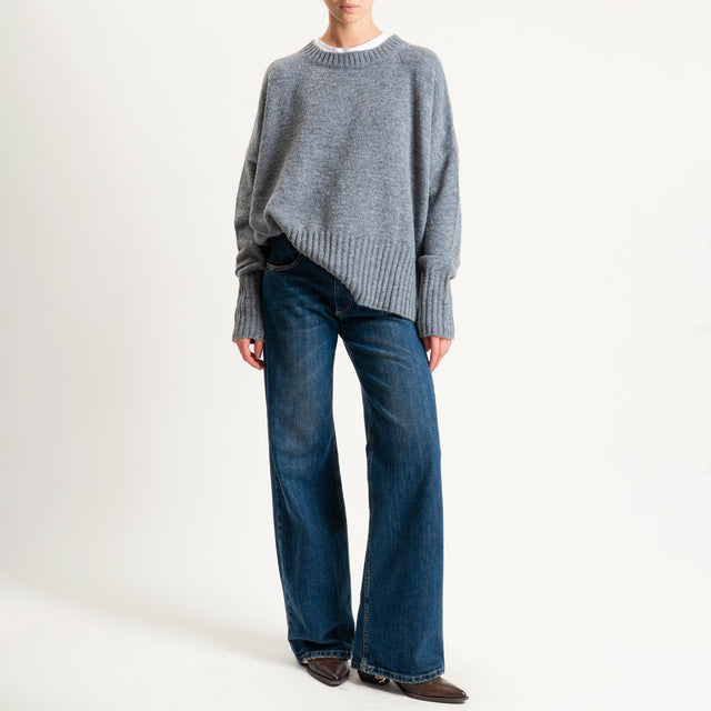 Tensione in-Maglia girocollo misto lana - grigio medio