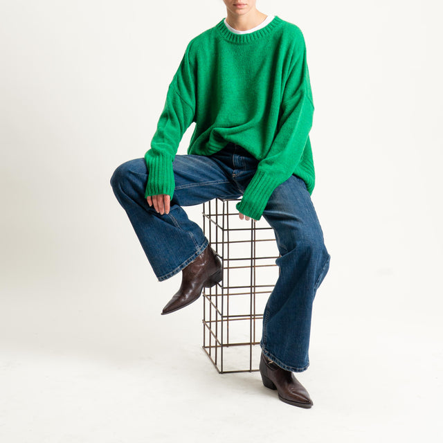 Tensione in-Maglia girocollo misto lana - Verde