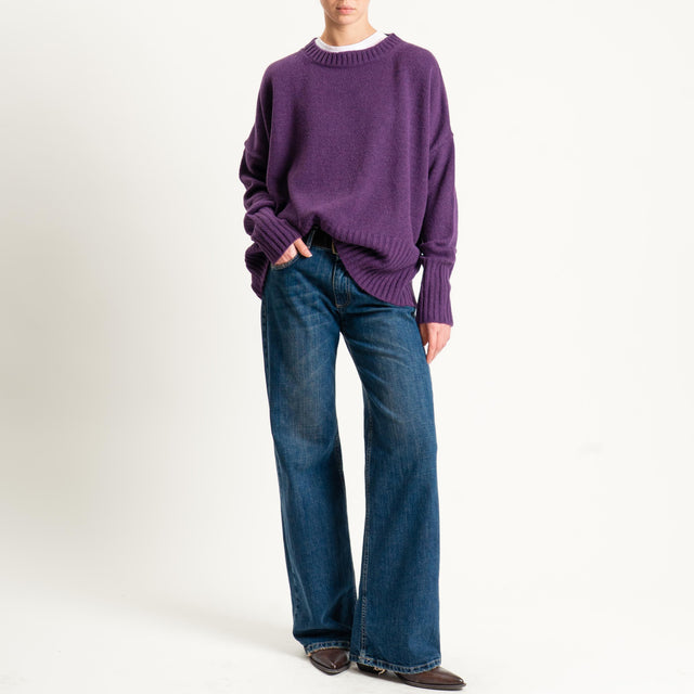 Tensione in-Maglia girocollo misto lana - violet