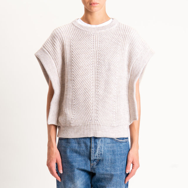 Tensione in-Gilet misto alpaca - cacha