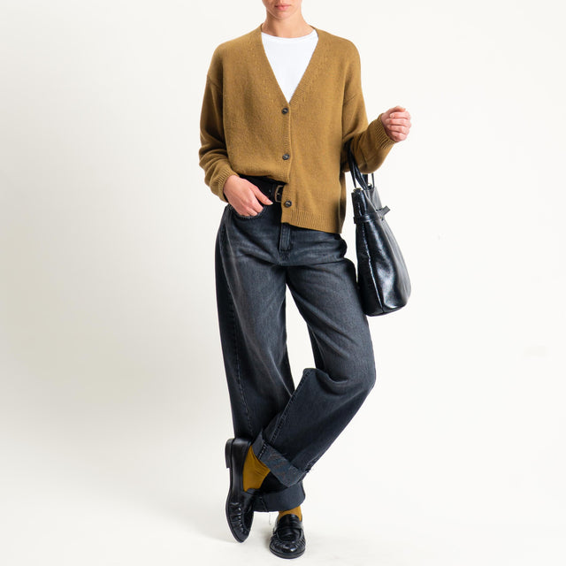 Tensione in-Jeans ZORA barrel taglio vivo - denim nero