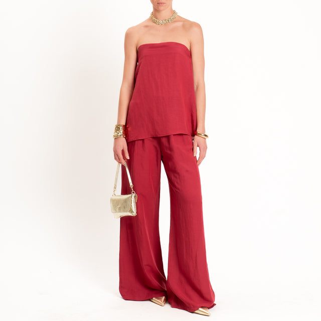 Tensione in-Completo top e pantalone misto lino - india